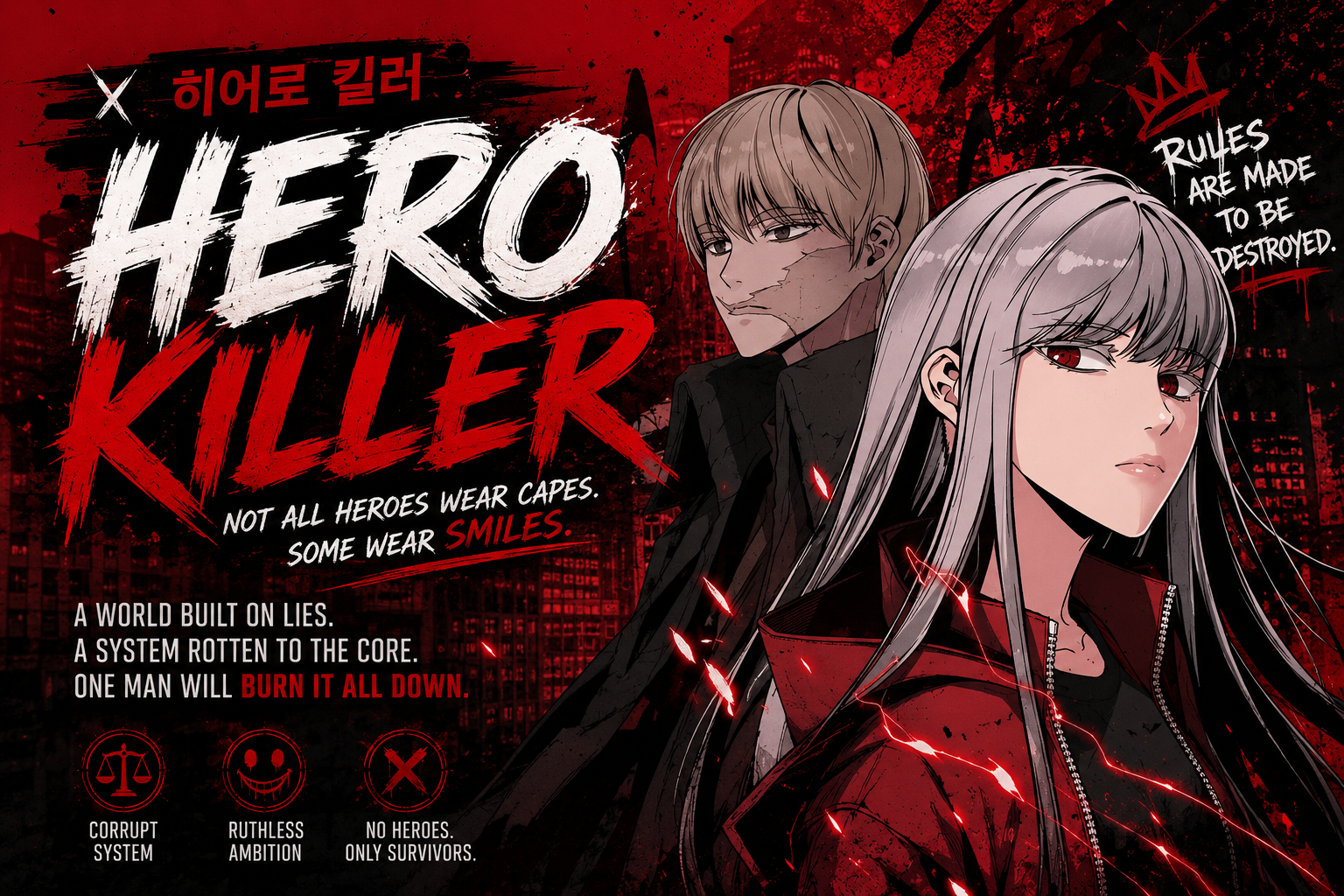 Ihwa and Engen from the Hero Killer manhwa