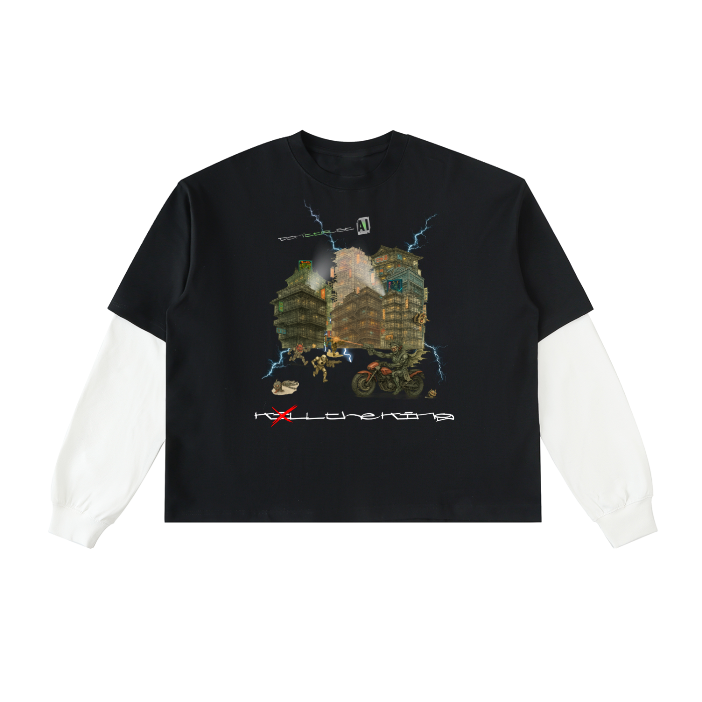 Kom Cyborg Layered T-Shirt